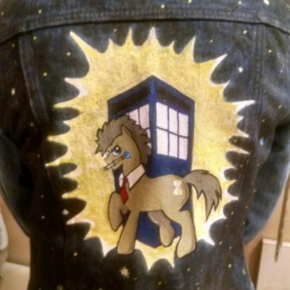 Doctor Who & My Little Pony fan? - This DOCTOR WHOOVES Jacket is for YOU! Sz SM